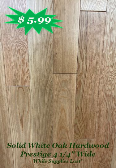 White Oak 4 1/4" Solid Hardwood Flooring Sale